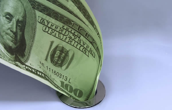 money down drain